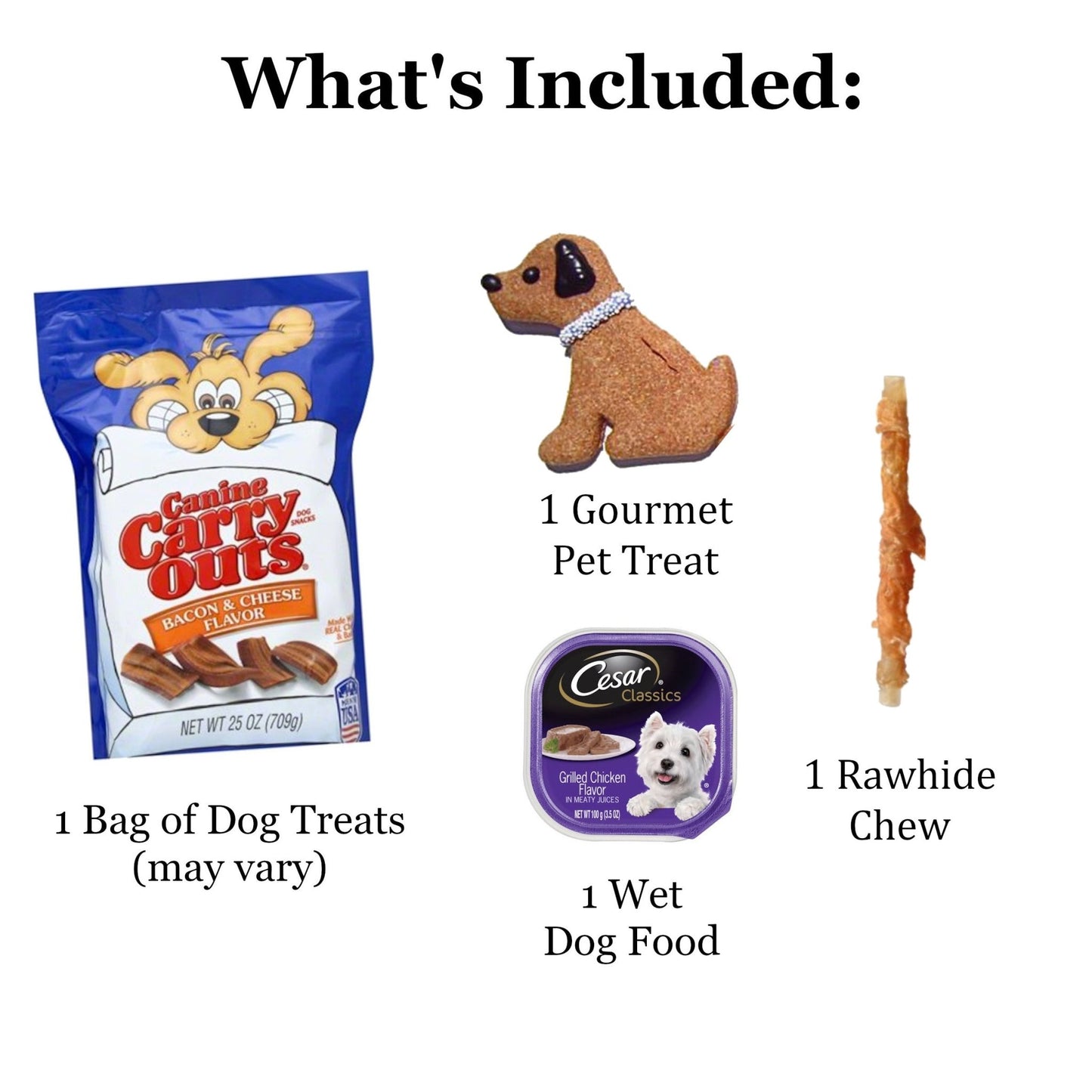 Barker Box - Dog Bones, Treats, and Toys - Golden Gift Box