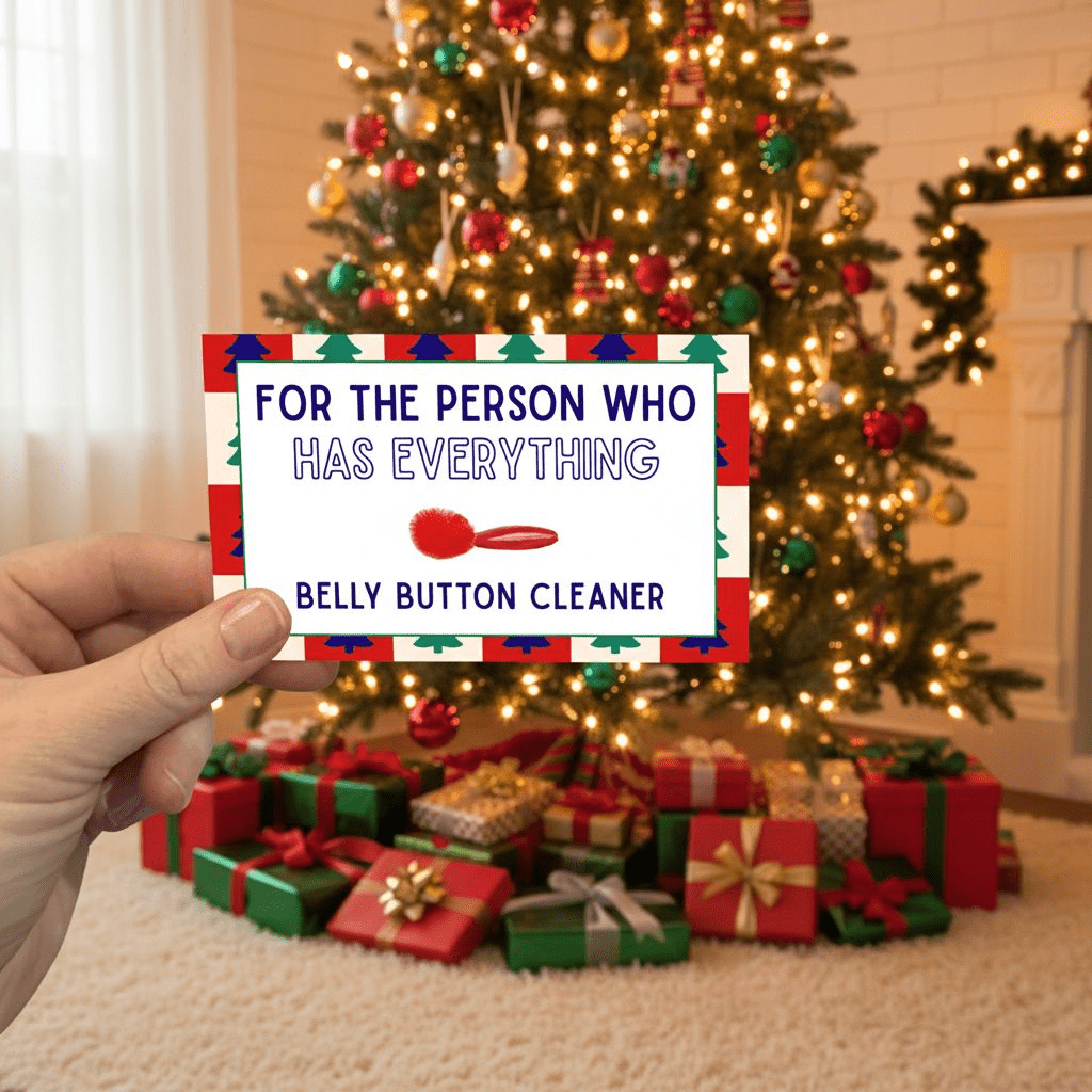 Belly Button Cleaner – Funny Stocking Stuffer for the Person Who Has Everything - Golden Gift Box