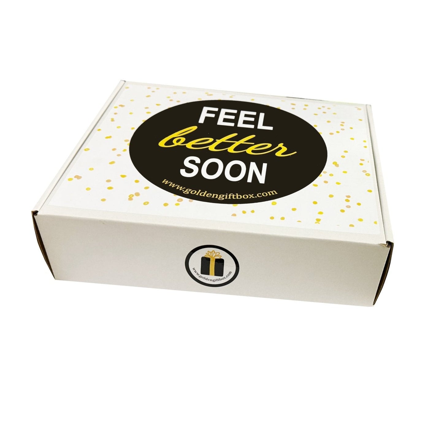 Feel Better Soon Care Package- For Someone Recovering from Surgery or Injury - Golden Gift Box