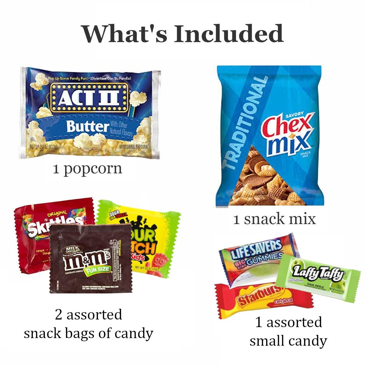 Movie Night Gift Set - Popcorn Bucket, Popcorn, Snacks (Chocolate Chip Cookie) - Golden Gift Box