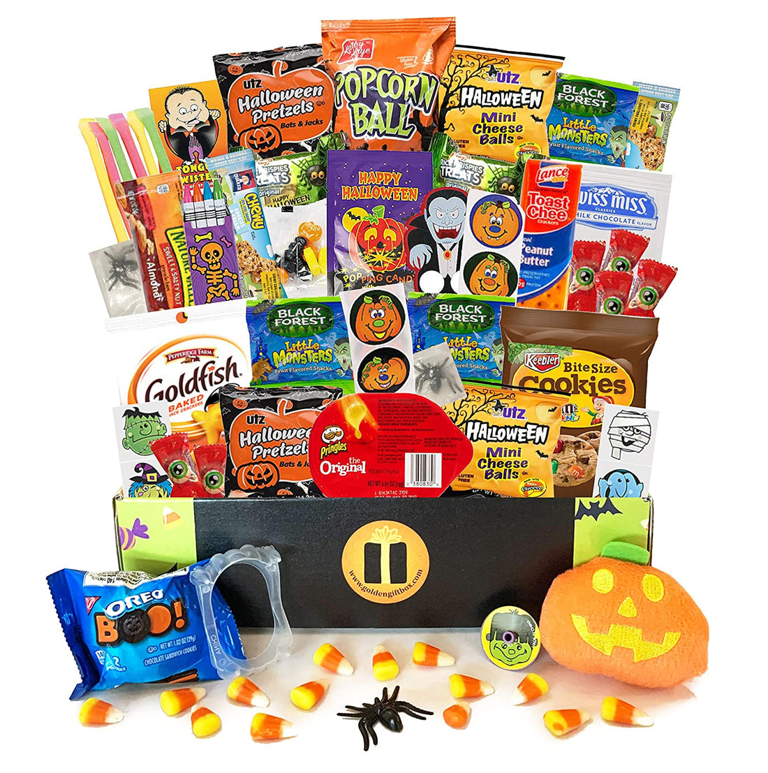 What to Put In A Halloween Care Package - Golden Gift Box