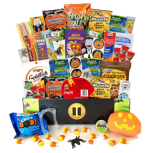 What to Put In A Halloween Care Package - Golden Gift Box