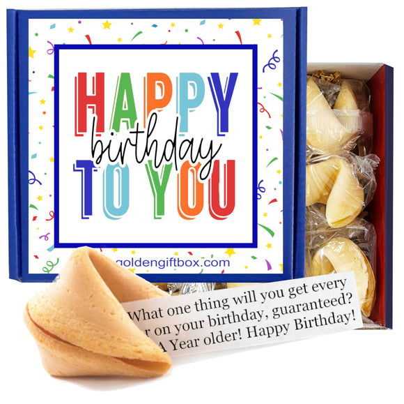 Happy Birthday Fortune Cookies (All Ages) - Unique Gift With Funny Messages (9ct)