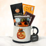 Halloween Cocoa Mug Gift Set – Hot Cocoa, Candy & Cookie Gift Basket (Too Cute to Spook)