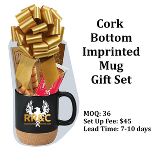 Cork Bottom Imprinted Mug Gift Set