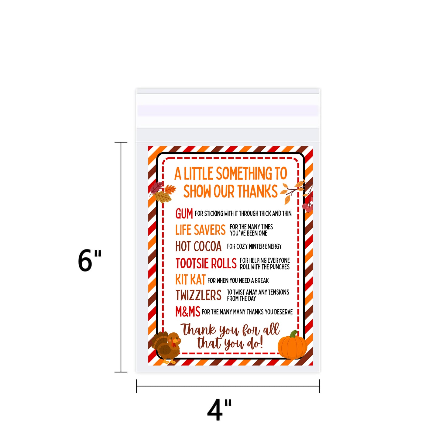 Fall Staff Appreciation Kit (Set of 12) – Sweet Autumn Treat Bag for Teachers, Coworkers & Employees