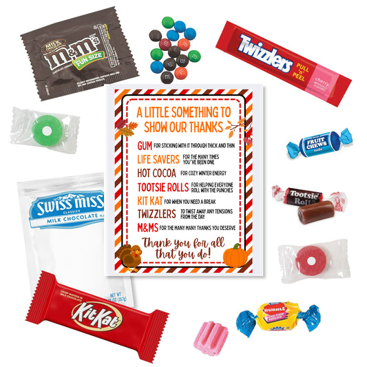 Fall Appreciation Gift – Employee, Staff, Coworker & Volunteer Thank You Treat Bag