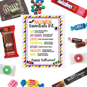 Halloween Essentials Kit – Candy Gift Bag with Card & Treats (Set of 12)