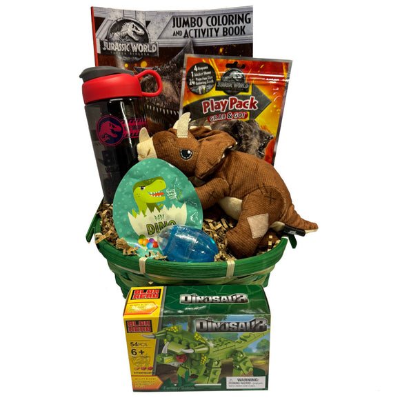 Jurassic Park Easter Basket (Large) - Dinosaur Easter Eggs Basket For Boys and Girls 6-10 Years - Hours Of Fun For Easter Egg Hunts And Easter Activities! Lots of Choices