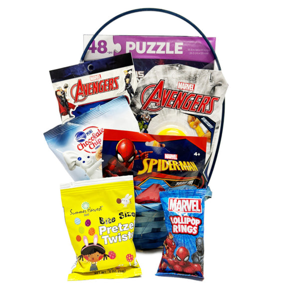 Marvel Superhero Easter Basket For Boys and Girls 2-10 Years - Hours Of Fun For Easter Egg Hunts And Easter Activities!