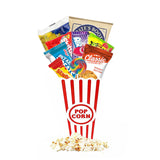 Movie Night Gift Set - Popcorn Bucket, Popcorn, Snacks (Peanut Butter Cookie)