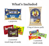 Movie Night Gift Set - Popcorn Bucket, Popcorn, Snacks (Peanut Butter Cookie)