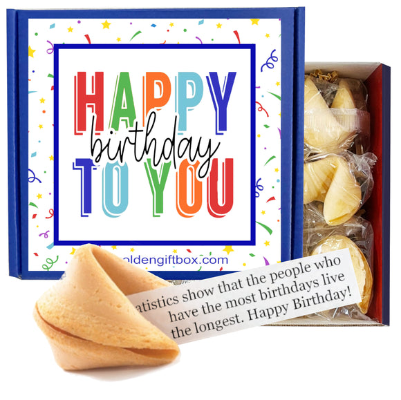 Happy Birthday Fortune Cookies (Over the Hill) - Unique Gift With Funny Messages (9ct)