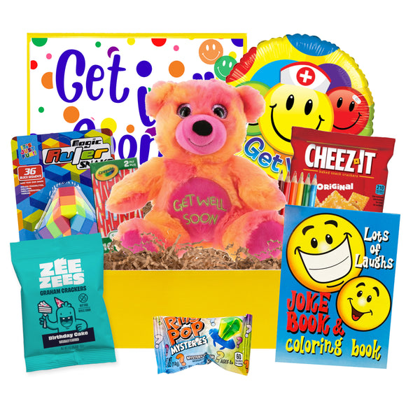 Get Well Care Package for Kids - Pink Bear