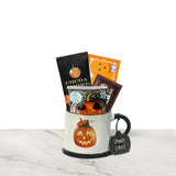Halloween Cocoa Mug Gift Set – Hot Cocoa, Candy & Cookie Gift Basket (Too Cute to Spook)