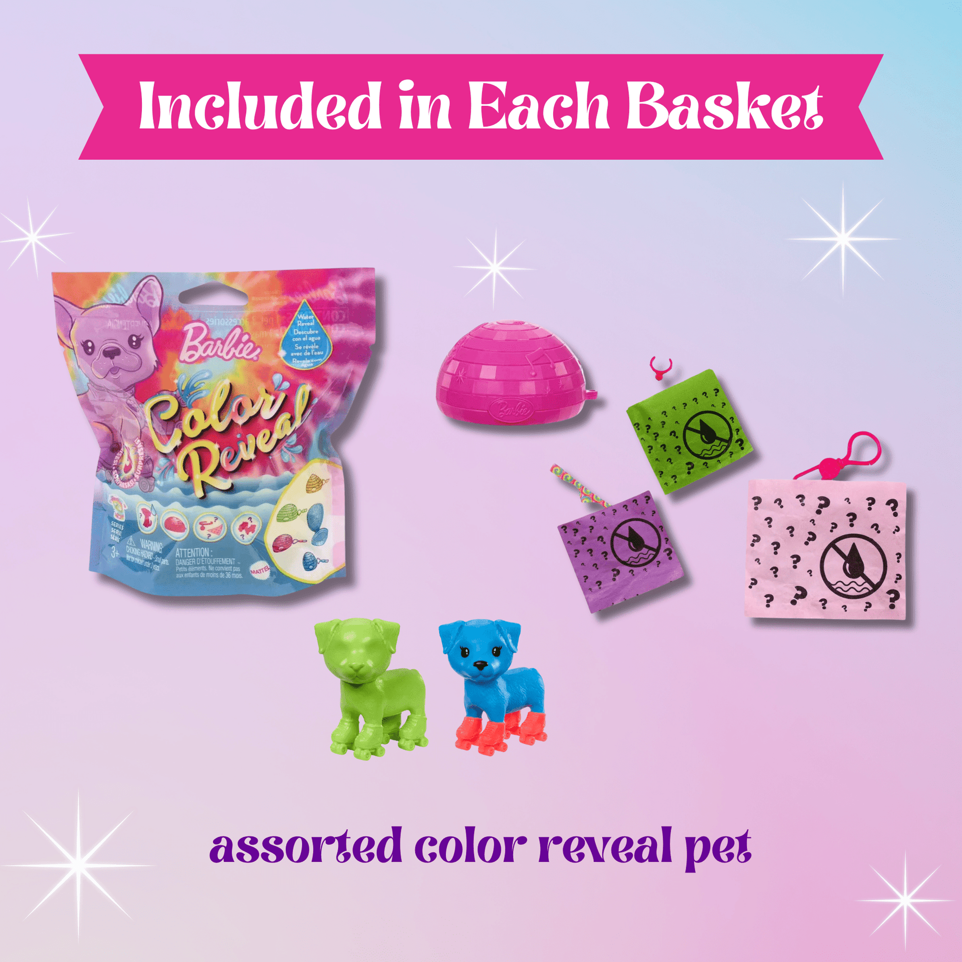 Barbie Easter Basket – Medium Barbie Easter Gift Basket with Toys, Candy & Activities - Golden Gift Box