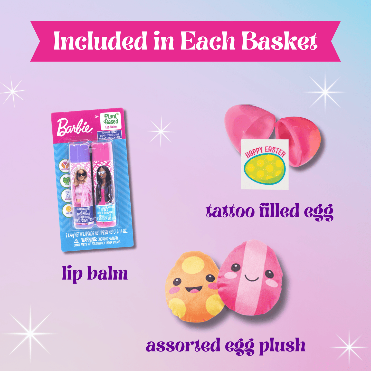 Barbie Easter Basket – Medium Barbie Easter Gift Basket with Toys, Candy & Activities - Golden Gift Box