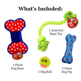 Barker Box Dog Gift Set with toys, chews, and treats