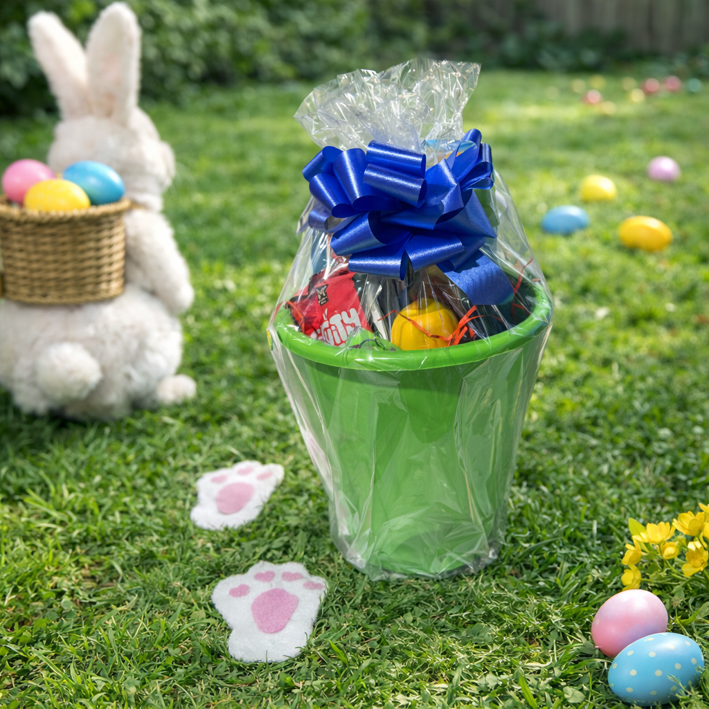 Beach Pail Easter Gift Basket – Summer Fun Easter Basket with Toys & Snacks - Golden Gift Box