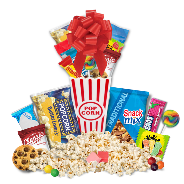 Chocolate Chip Cookie Movie Night Gift - Golden Gift Box