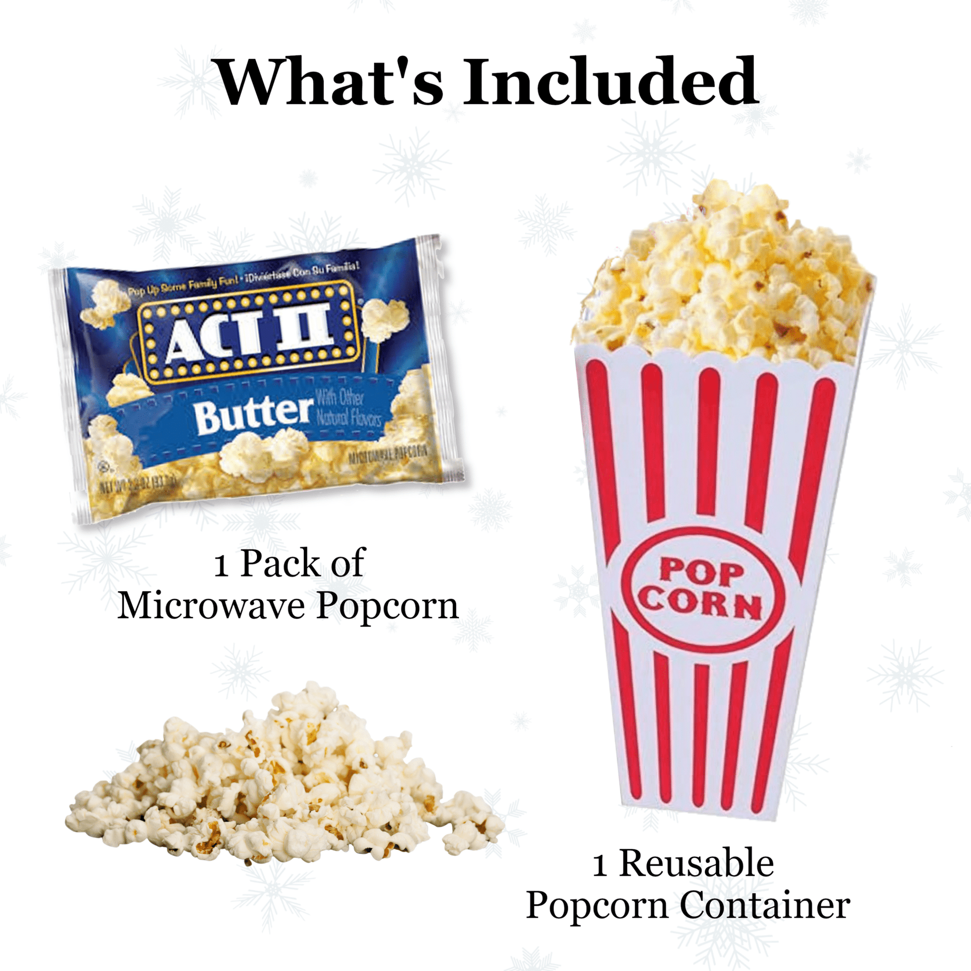 Christmas Movie Night Gift Basket – Holiday Popcorn & Hot Cocoa Gift Set - Golden Gift Box