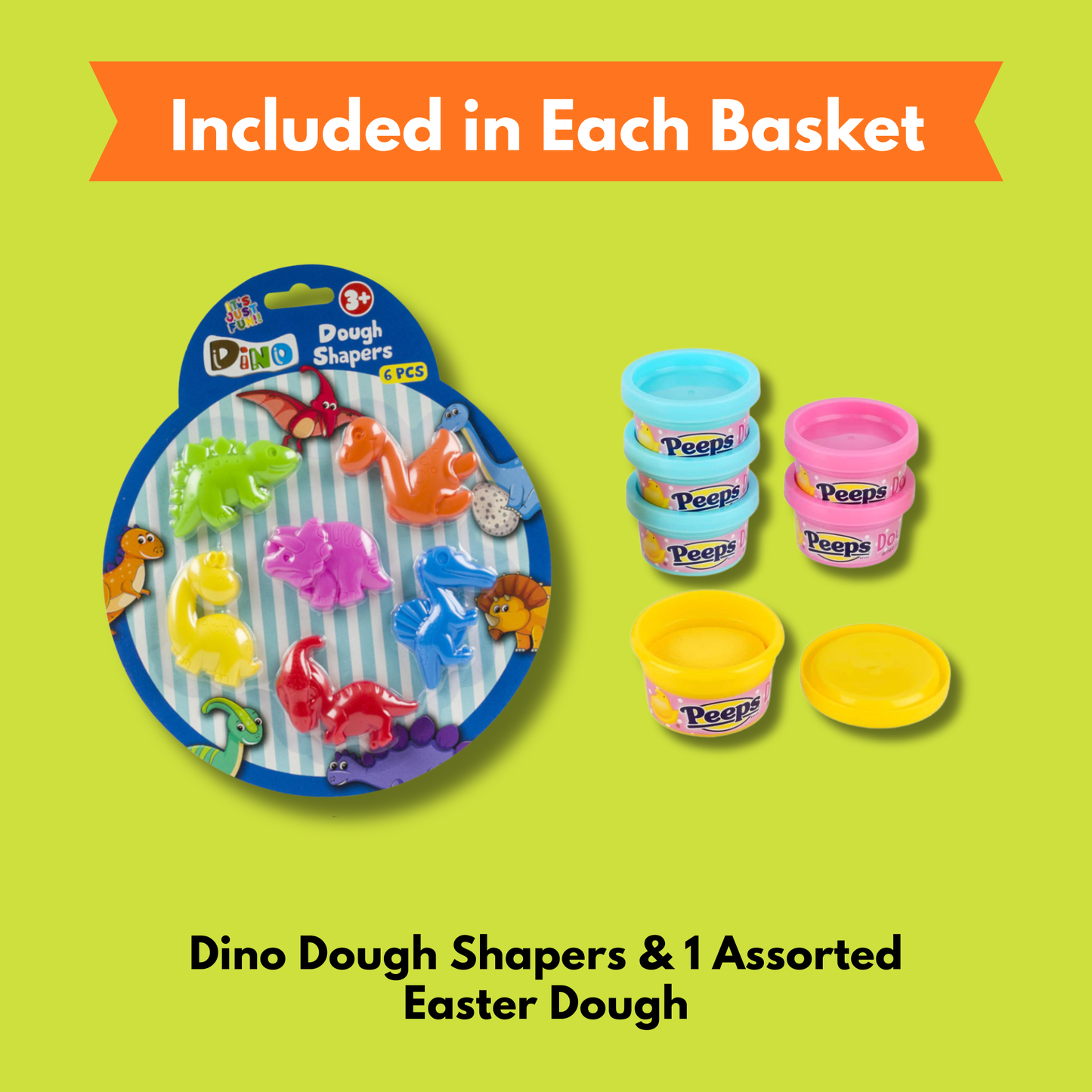 Dinosaur Easter Basket – Dino Gift Basket with Toys - Golden Gift Box