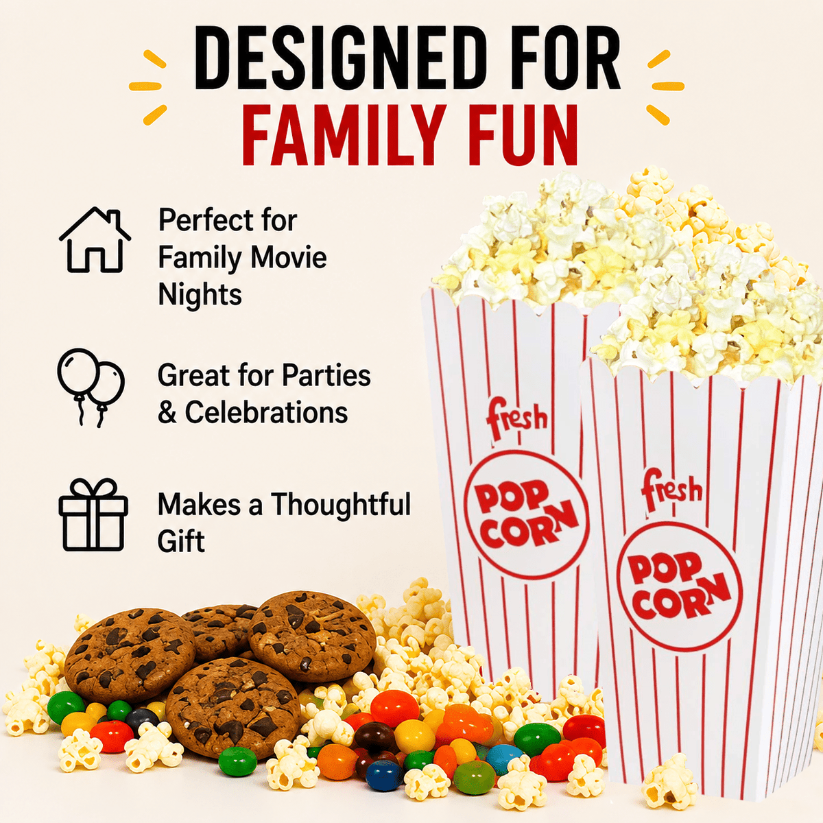 Family Movie Night Gift Box - Golden Gift Box