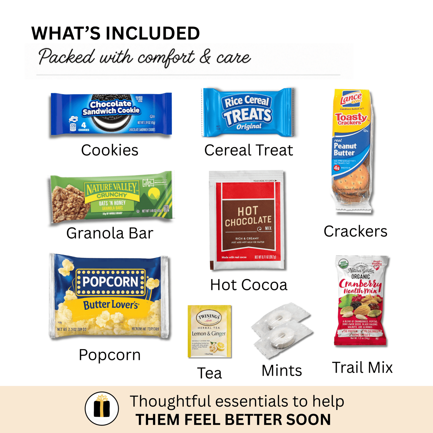 Feel Better Soon Care Package - Golden Gift Box