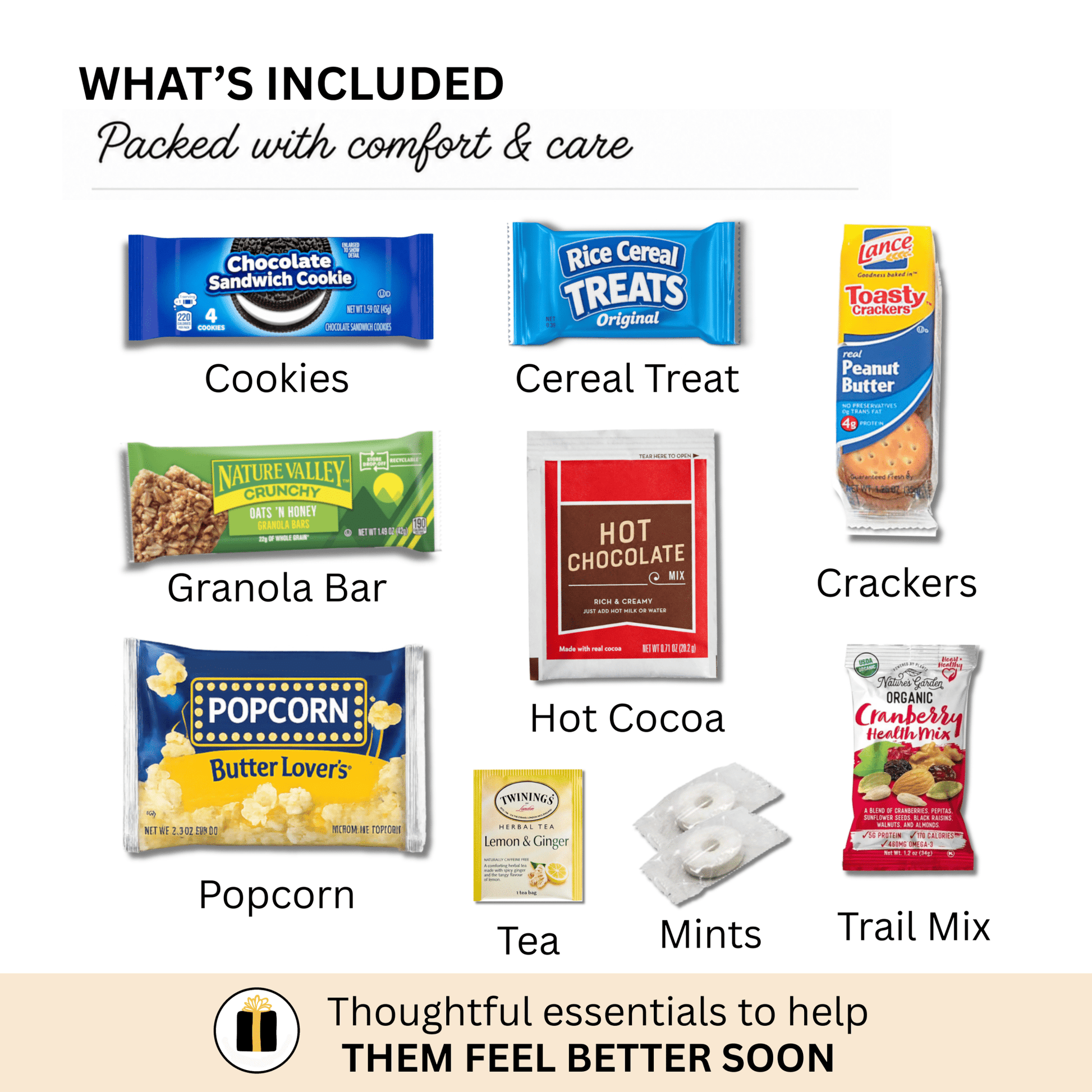Feel Better Soon Care Package - Golden Gift Box