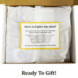 Feel Better Soon Care Package with thoughtful gift note - For Someone Recovering from Surgery or Injury - Golden Gift Box