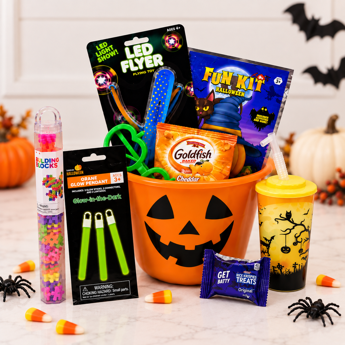 Filled Halloween Boo Bucket - Golden Gift Box