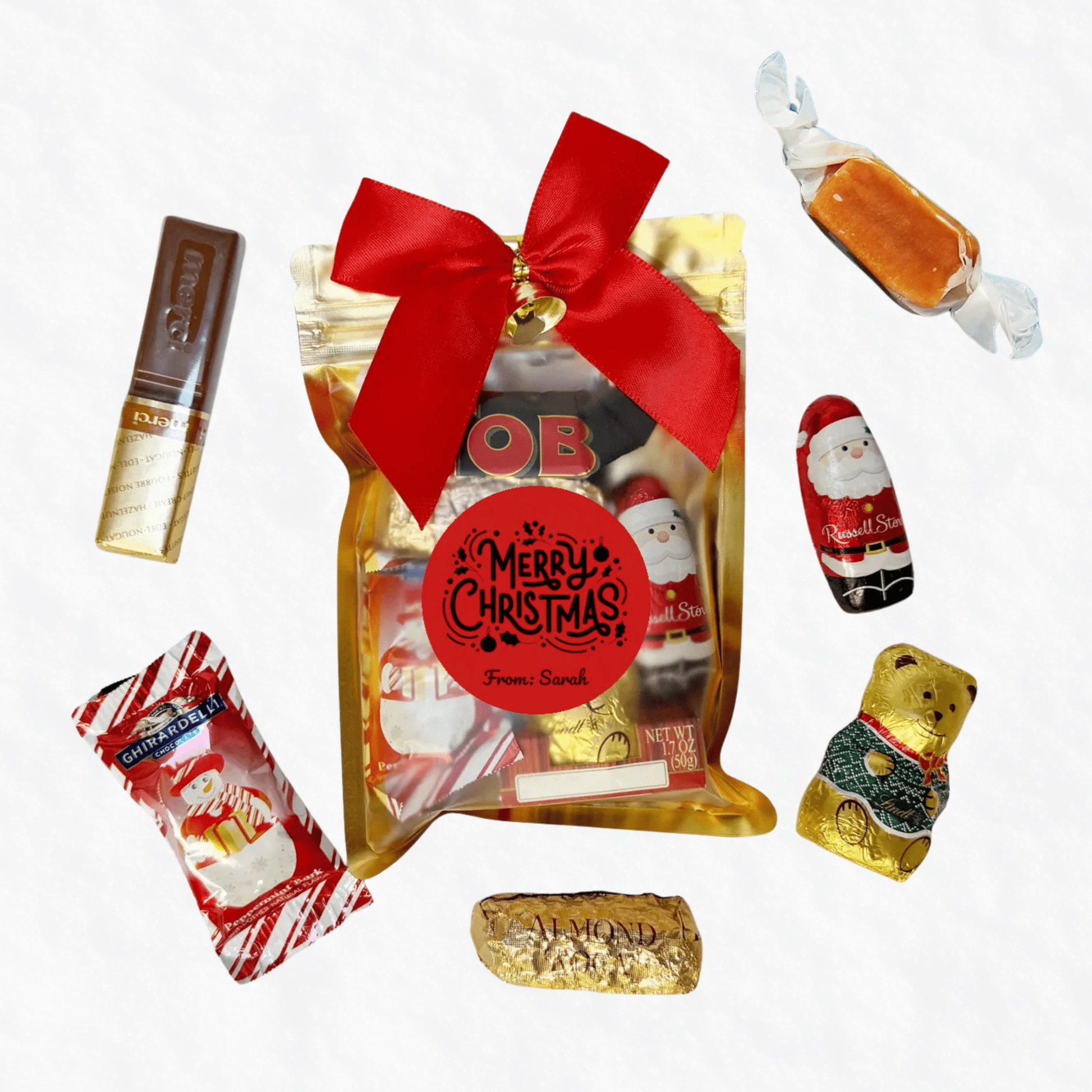 Gourmet Holiday Chocolate Favor – Luxurious Seasonal Treat Bags for Teachers, Staff & Clients - Golden Gift Box