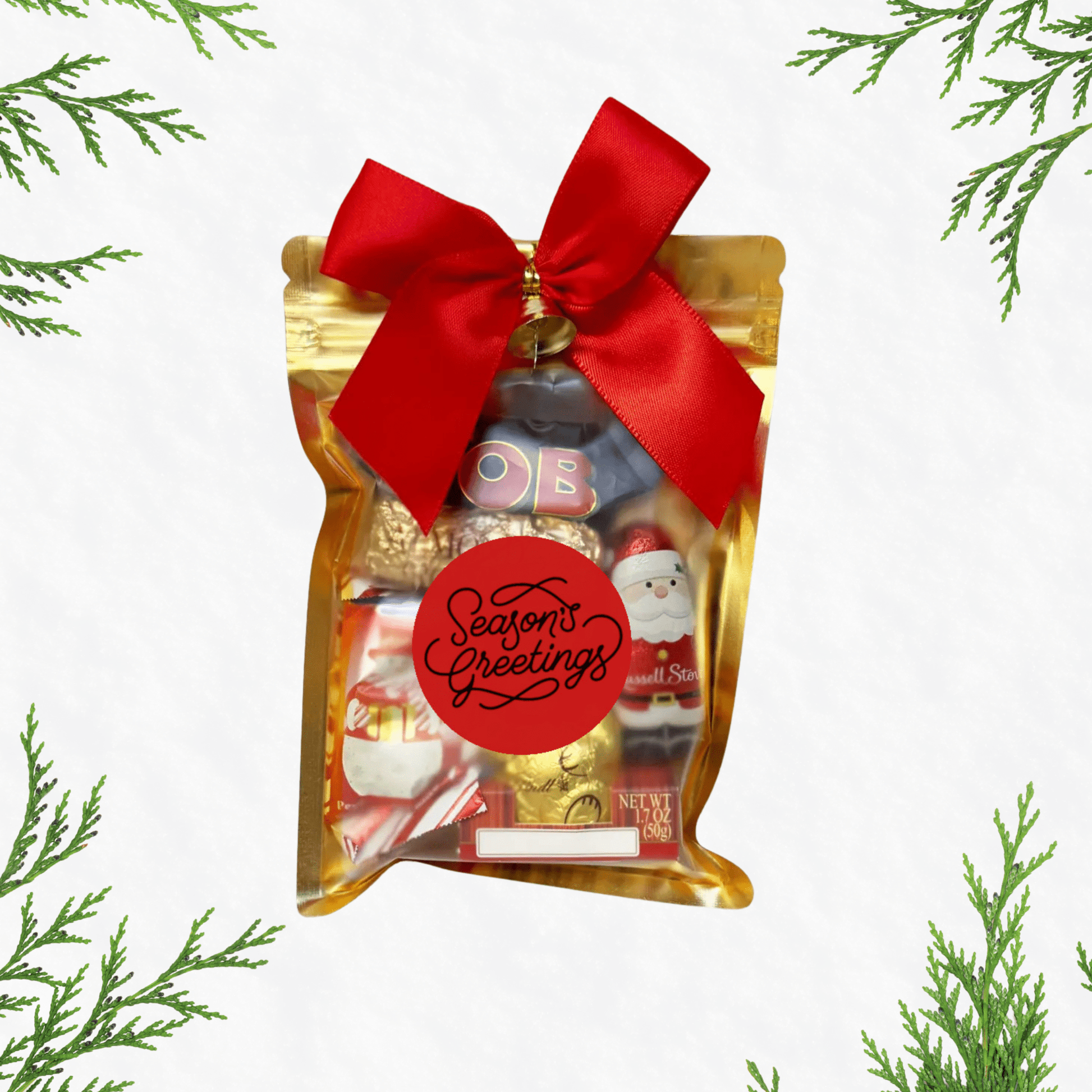 Gourmet Holiday Chocolate Favor – Luxurious Seasonal Treat Bags for Teachers, Staff & Clients - Golden Gift Box