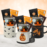 Halloween Cocoa Mug Gift Set – Hot Cocoa, Candy & Cookie Gift Basket (Too Cute to Spook) - Golden Gift Box
