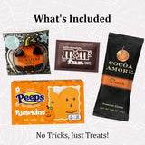 Festive fall mug gift box with hot chocolate and Halloween treats
