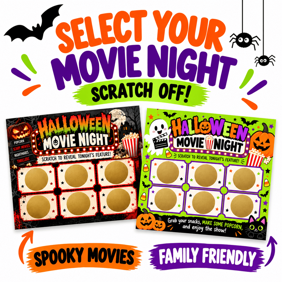 Halloween Movie Night Gift Box - Golden Gift Box