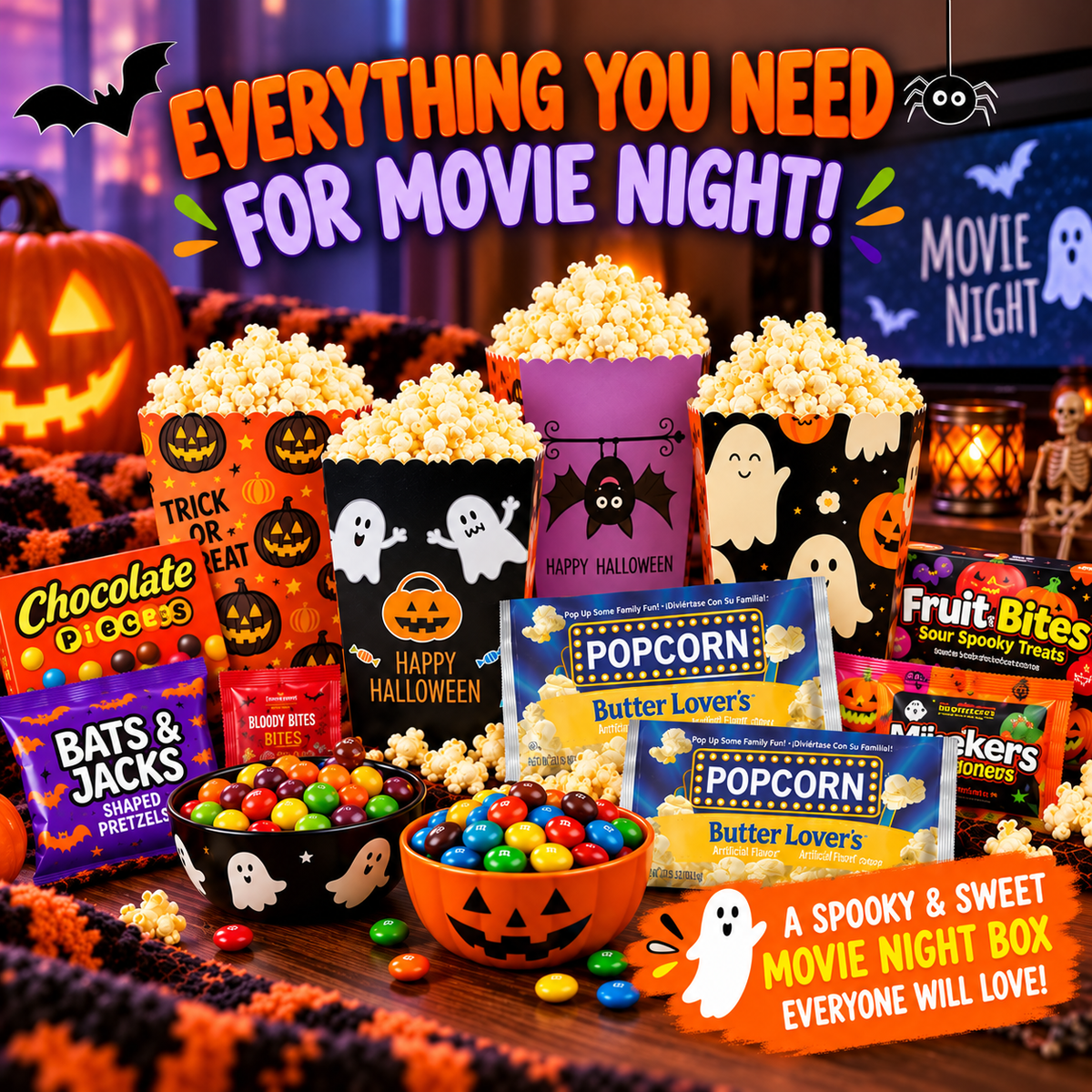 Halloween Movie Night Gift Box - Golden Gift Box