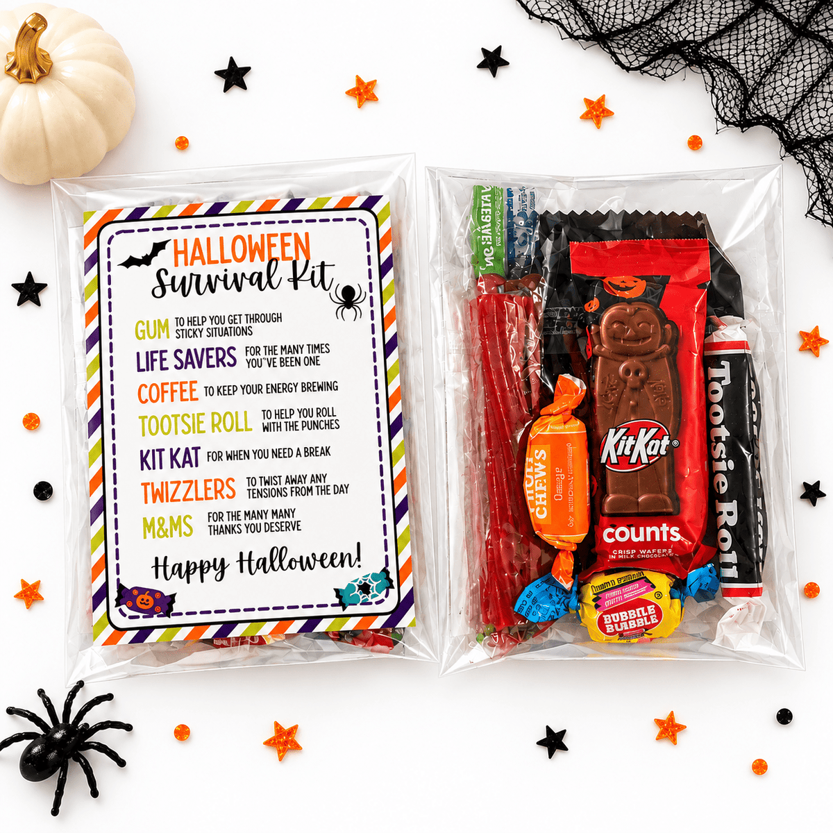 Halloween Survival Candy Kits – Set of 12 - Golden Gift Box
