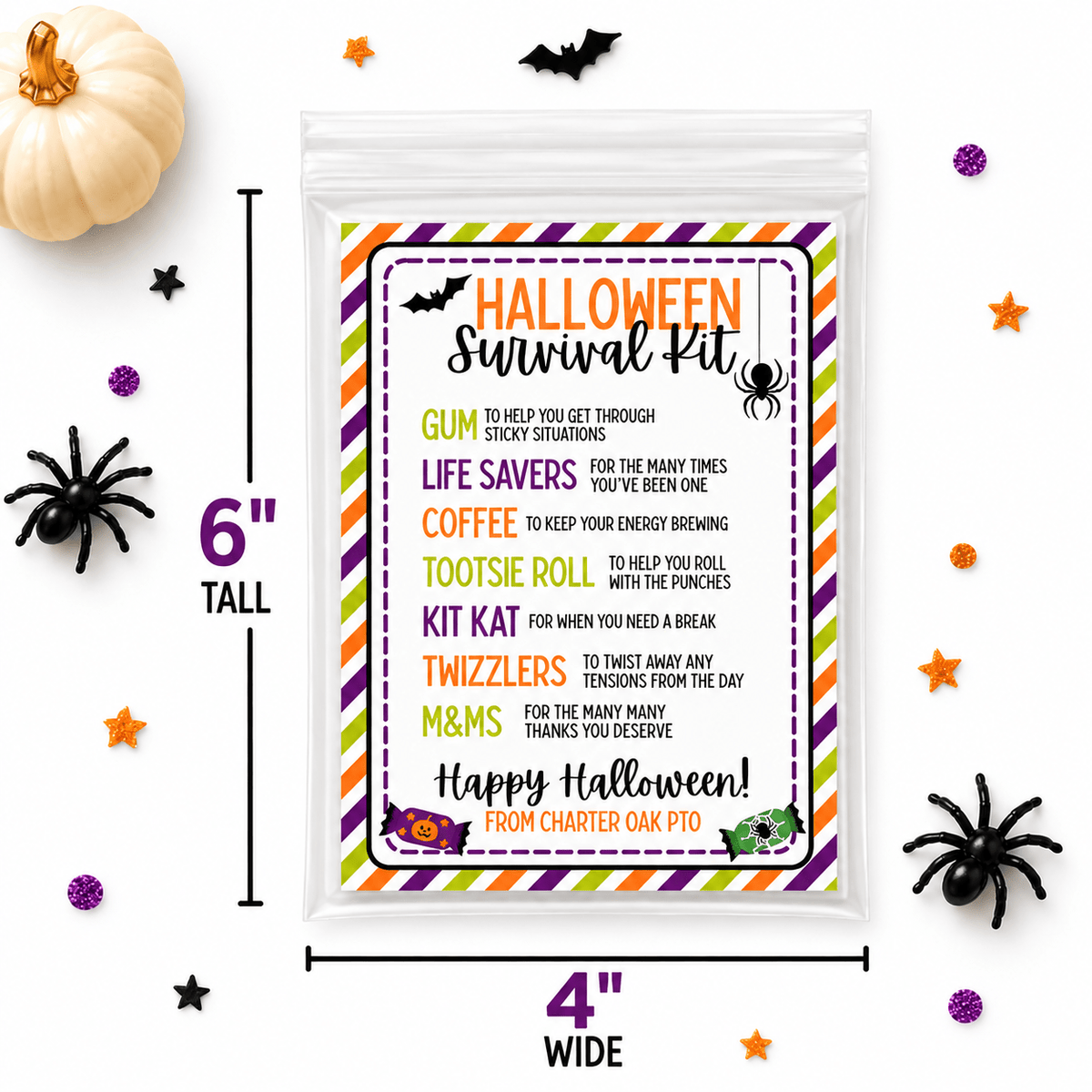 Halloween Survival Candy Kits – Set of 12 - Golden Gift Box