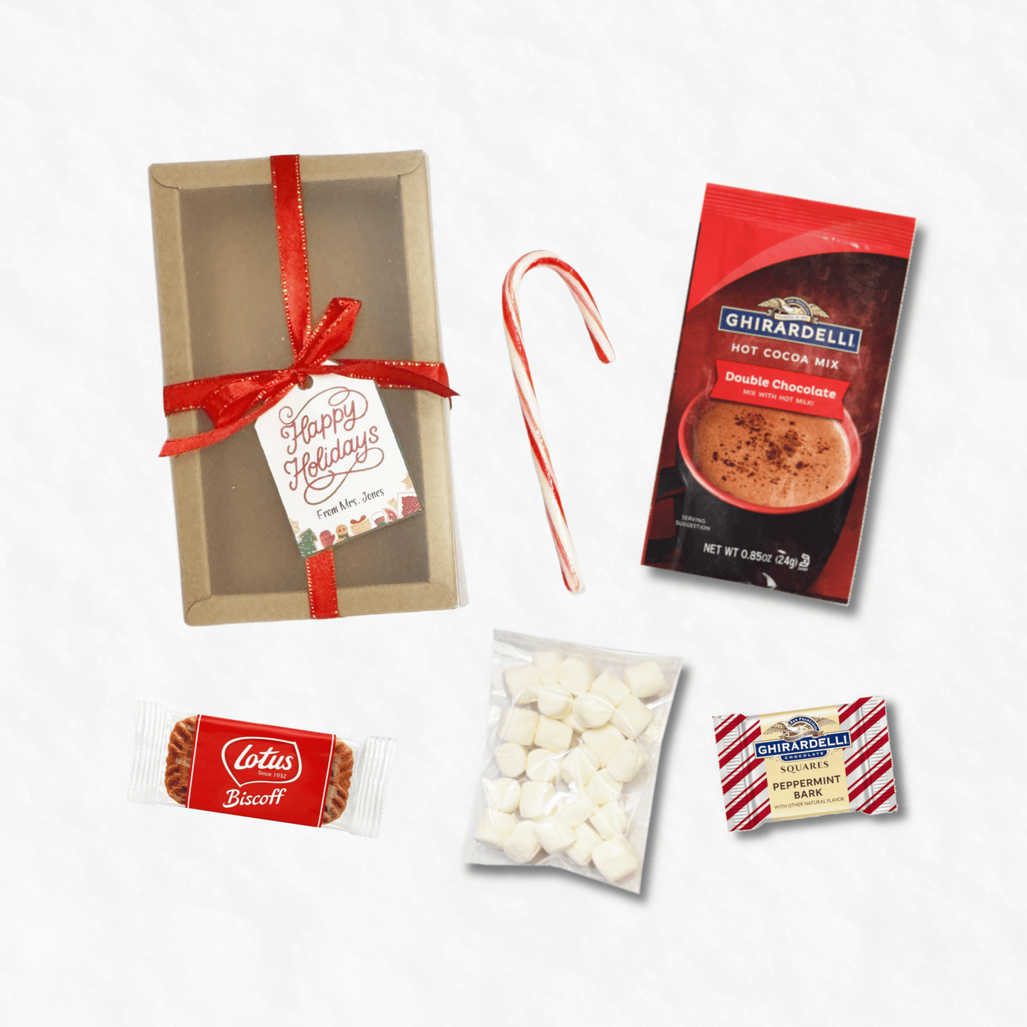 Holiday Cocoa Favor Box – Festive Hot Chocolate Gift for Teachers, Staff & Neighbors - Golden Gift Box