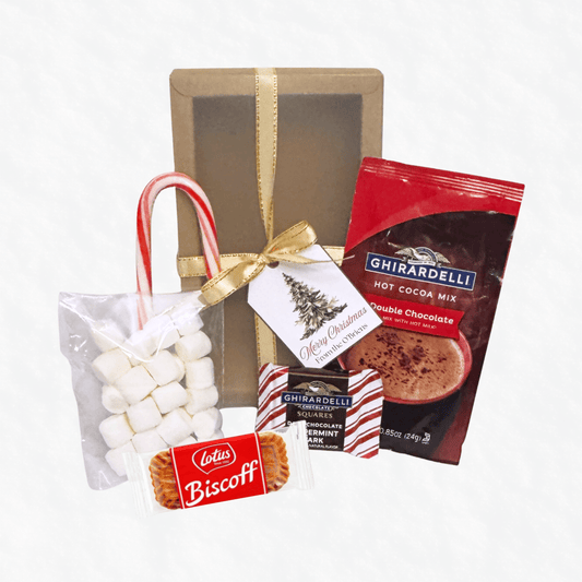 Holiday Cocoa Favor Box – Festive Hot Chocolate Gift for Teachers, Staff & Neighbors - Golden Gift Box