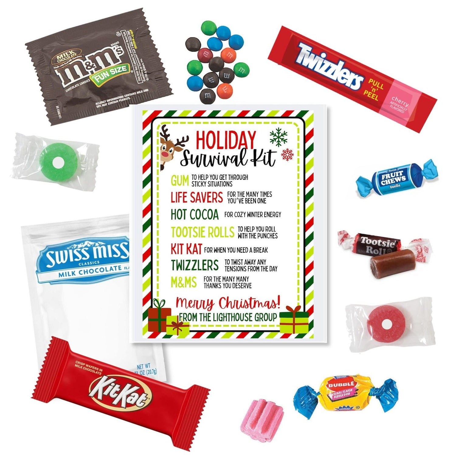 Holiday Survival Kit – Sweet Staff Appreciation Gift for Teachers, Coworkers & Employees - Golden Gift Box