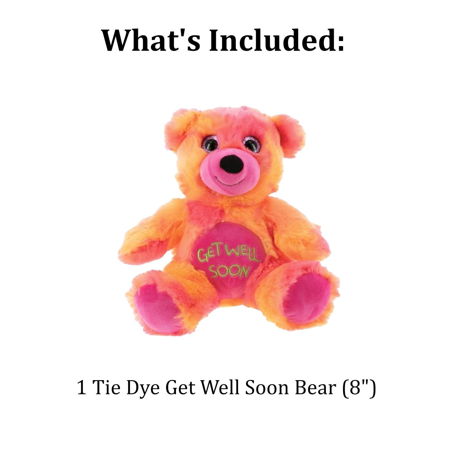 Plush bear and snack gift box for sick child