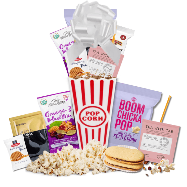 Movie Night Gift For Her - Golden Gift Box