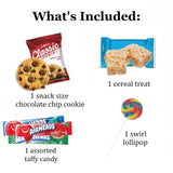 Movie Night Gift Set - Popcorn Bucket, Popcorn, Snacks (Chocolate Chip Cookie) - Golden Gift Box