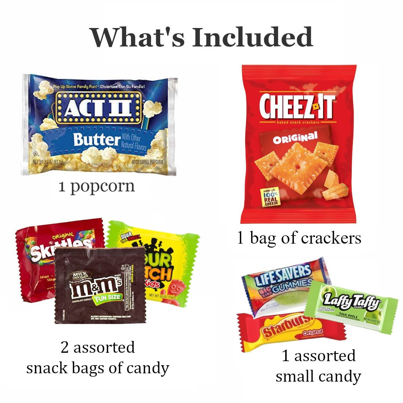 Movie Night Gift Set - Popcorn Bucket, Popcorn, Snacks (Sugar Cookie) - Golden Gift Box