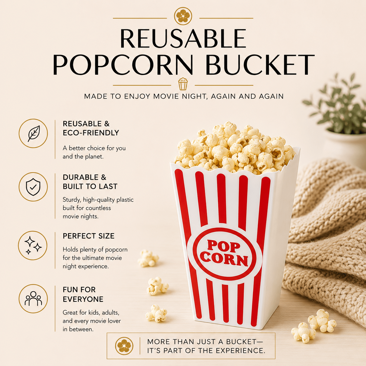 Peanut Butter Cookie Movie Night Gift - Golden Gift Box