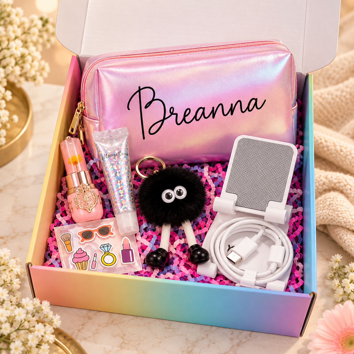 Personalized Teen Girl Gift Box - Golden Gift Box