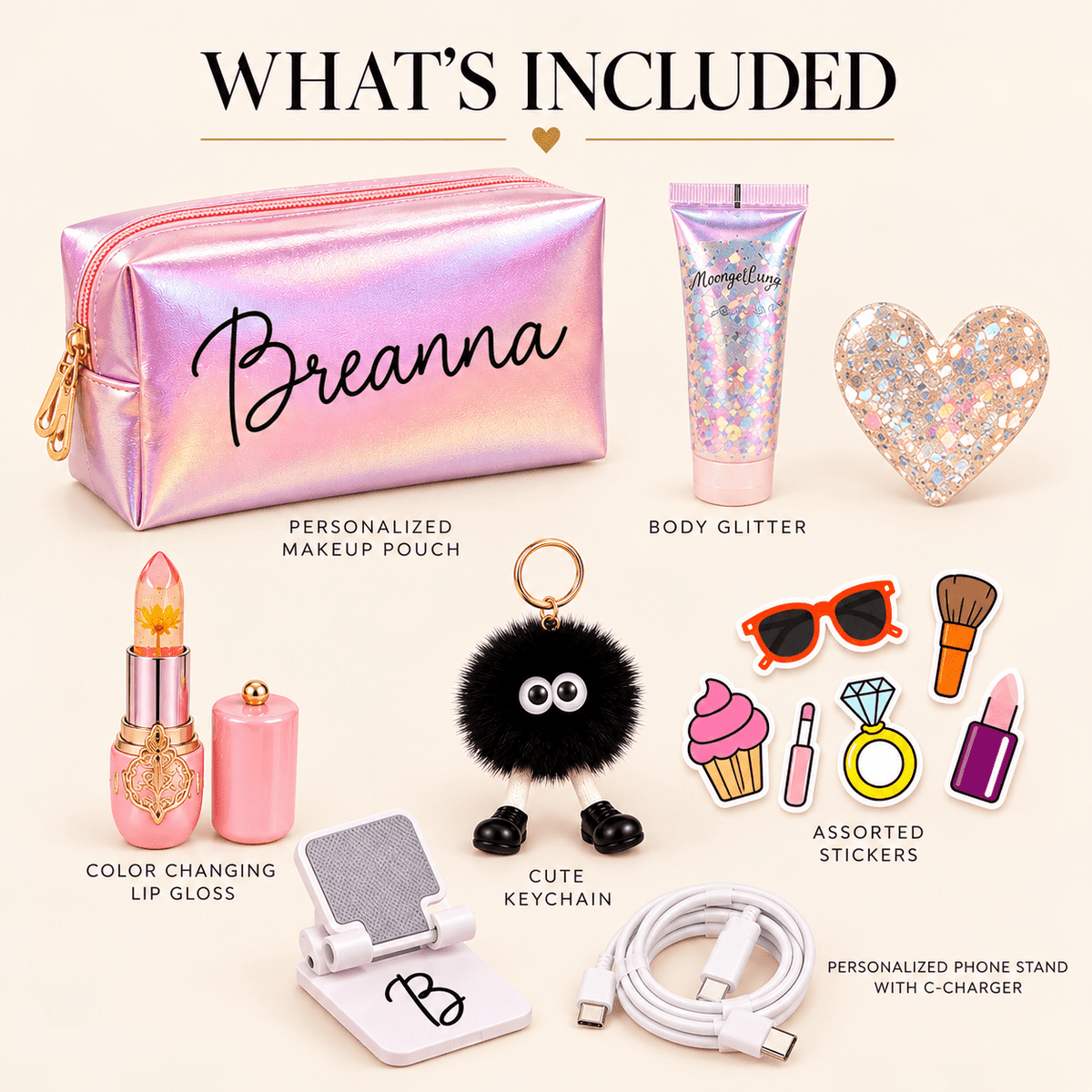 Personalized Teen Girl Gift Box - Golden Gift Box