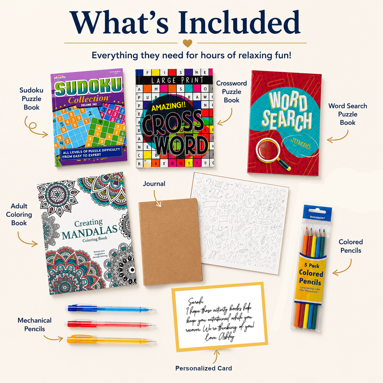 Puzzle Book Variety Gift Set - Golden Gift Box